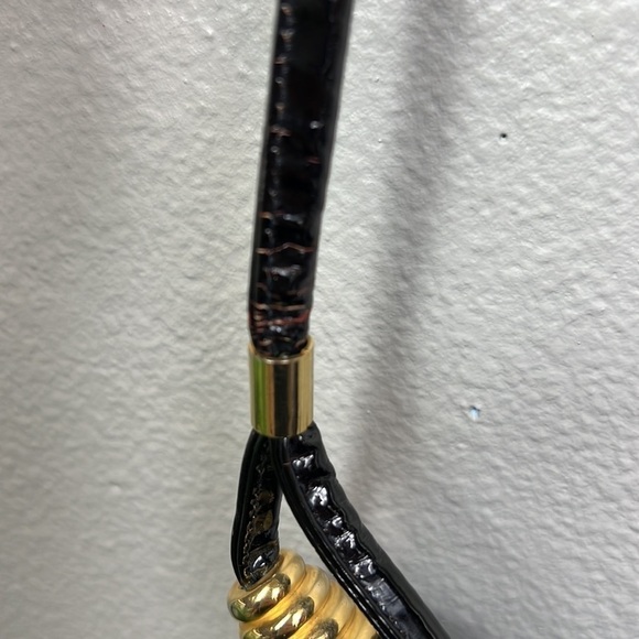 Rodo Italian Crescent Black Woven Crossbody - Picture 9 of 12